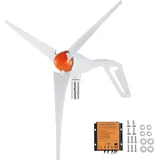 500 W Windkraftanlage 12 V Windgenerator 3-Blatt-Windkraftgenerator mit MPPT-Regler einstellbare Windrichtung und 2,5 m/s Startwindgeschwindigkeit ...