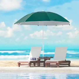 Outsunny Strandschirm 210 x 210 cm Dunkelgrün