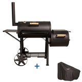 TAINO Yuma Smoker BBQ GRILLWAGEN Holzkohle Grill 90 kg 3,5mm Set Haube