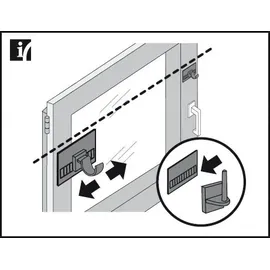 GARDINIA Klebehaken Universal für Vitrage- u. Cafehausstangen Weiß 2-er Pack