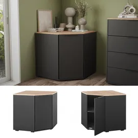 Vicco Eckkommode Betti 78 x 78 cm Anthrazit/Sonoma