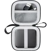 Lacdo Festplattentasche Schutzhülle für W D 1TB 2TB Elements SE Portable SSD USB 3.0 External Solid State Drives Eva Stoßfeste, Wasserabweisende,Schützende Reisetasche, Schwarz+Grau
