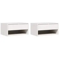 VidaXL Nachttisch 2 pcs Weiß 50 x 32,5 x