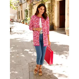 Inspirationen Jacquardstrickjacke Fuchsia-Koralle 36