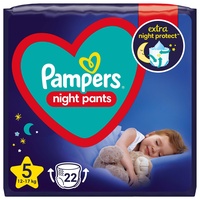 Night Pants 5, 22 Stück, 12kg-17kg, Pampers Night Pants Windeln bieten Rundumschutz