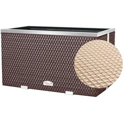 Polyrattan Pflanzgefäß mit Aluminiumrahmen