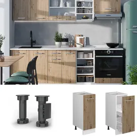 Vicco Apothekerschrank R-Line Medizinschrank für die Küche Artisan-Eiche/Weiß 30 cm AP Anthrazit
