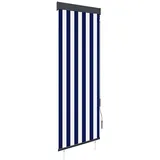vidaXL Außenrollo 60 x 250 cm Blau/Weiß