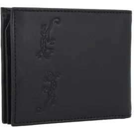 Oxmox Geldbörse Leather RFID Protect Lizard Unisex schwarz