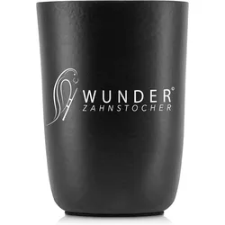Wunder Zahnstocher Aluminium Becher schwarz für Zahnstocher