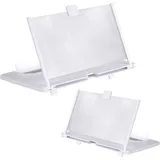 2 Teile/satz Handy-Bildschirmlupe 10" 12" 3D Faltbares Design Telefon-Bildschirmlupe Schützen Sie die Augen Gaming-Bildschirmverstärker - Weiß