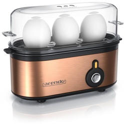 Arendo Eierkocher, Anzahl Eier: 3 St., 210 W, Edelstahl, Härtegrad einstellbar, Egg Cooker, BPA-frei, für 1-3 Eier beige