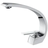 Designer-wasserfall-waschtischarmatur, Verchromte Messing-mischbatterie, Toilettenarmatur, Kreative Armatur