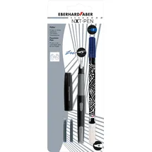 Eberhard Faber Schreibset mit Füller, Tintenkiller und Tintenpatronen Set NXT-PEN grau/schwarz