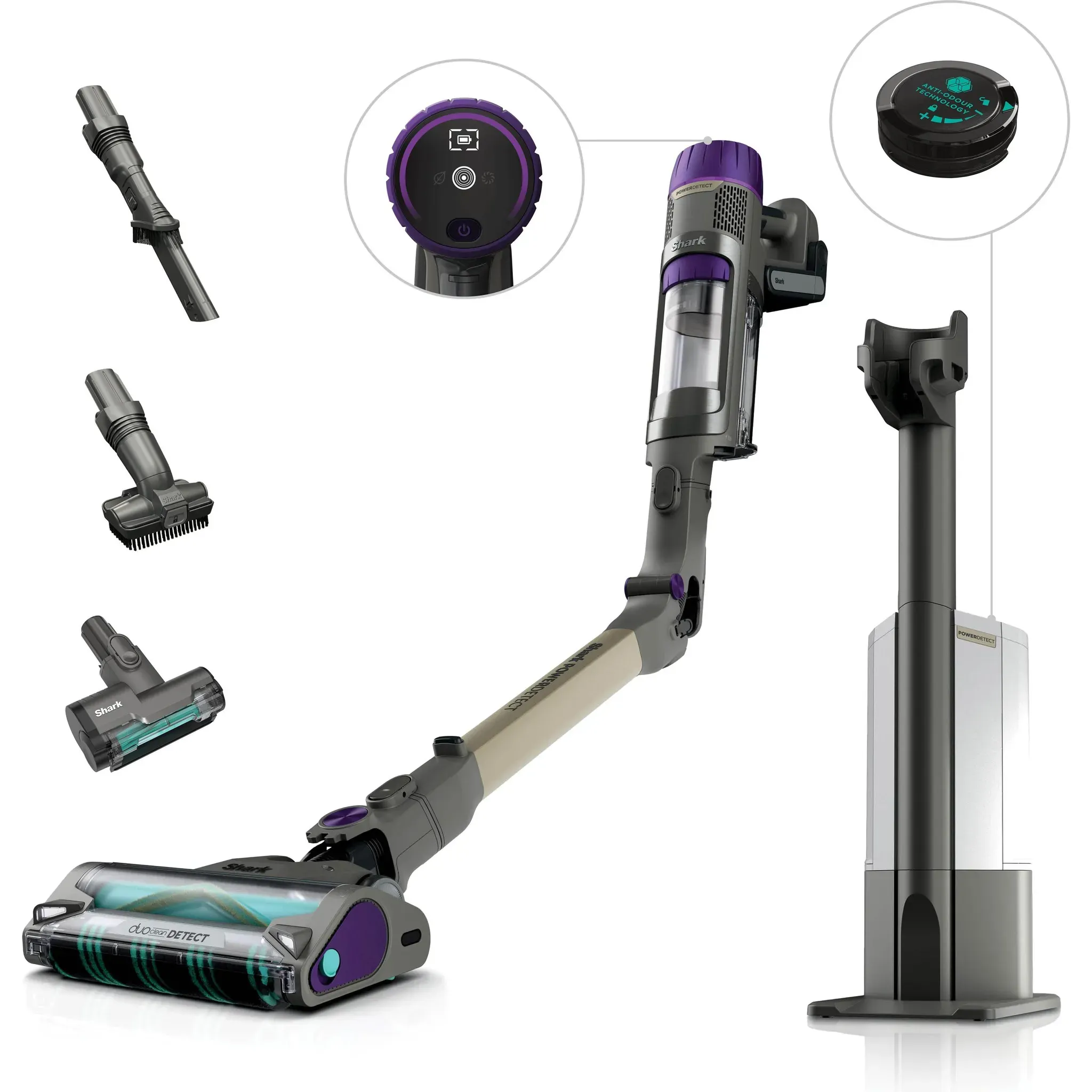 shark powerdetect clean empty akku-staubsauger fr tierhaare ip3251eut