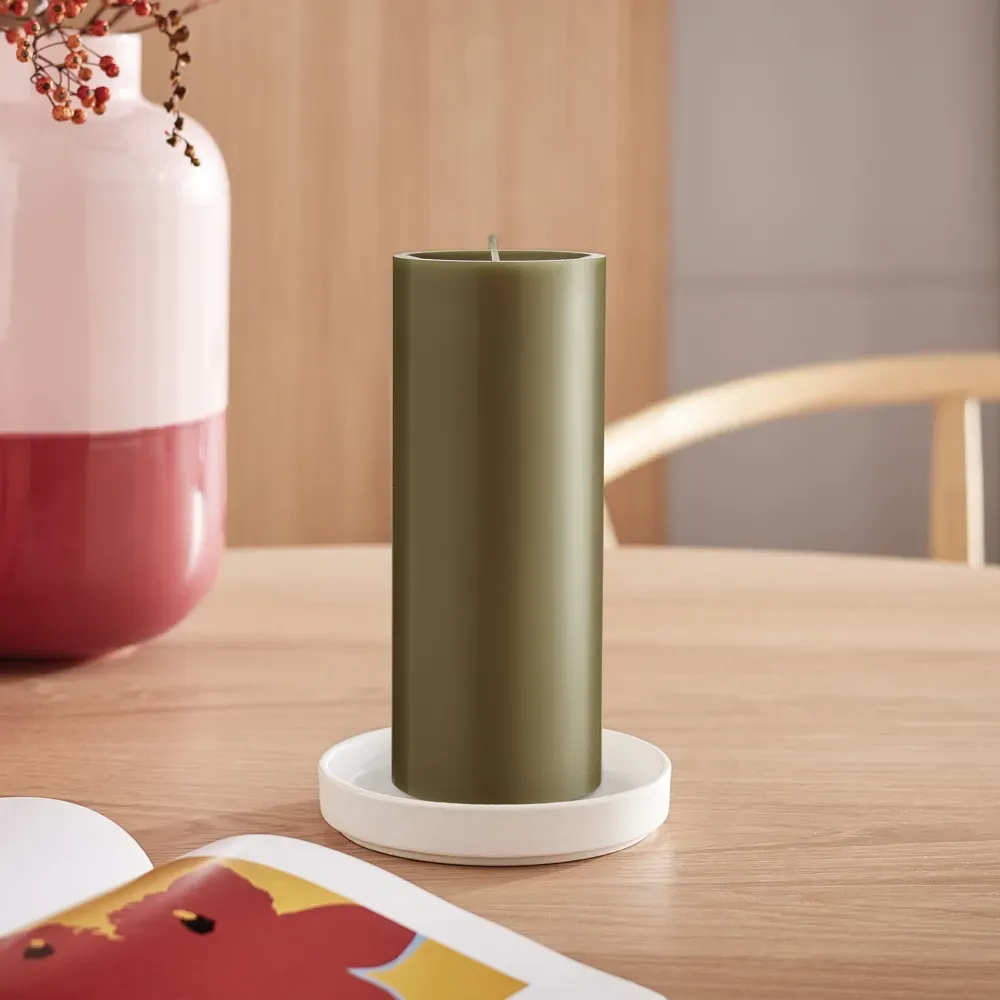 ENGELS ORIGINAL Stumpen - verschiedene Farben und Größen - Ø 8 H 20 cm / Olive