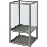 creativ home Windlicht STAGES Metall/Glas Grau/Transparent