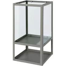 creativ home Windlicht STAGES Metall/Glas Grau/Transparent