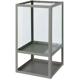 creativ home Windlicht STAGES Metall/Glas Grau/Transparent