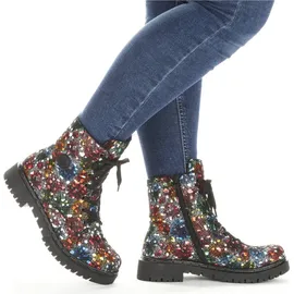 Rieker Schnürstiefel - Multicolor Synthetik Größe: 36 Normal - Rot