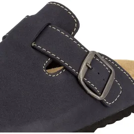Supersoft Classic Clogs Lederdecksohle, Korkfußbett, Schnutzabweisend - Navy)