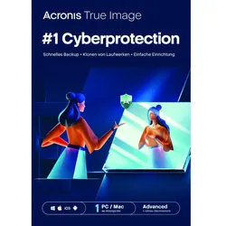 Acronis True Image Advanced 2025, 1 Gerät - 1 Jahr, 50 GB Cloud-Speicher