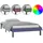 vidaXL Massivholzbett mit LEDs Grau 120x190 cm