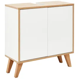 Fackelmann Waschbeckenunterschrank Finn 60 x 50 x 30,5 cm Weiß