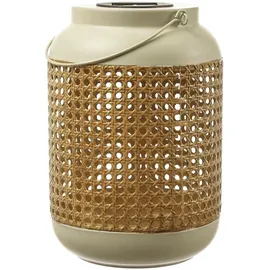 MARELIDA LED Solar Laterne Terassenleuchte Boho Bambus Optik Sensor H: