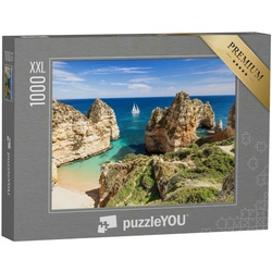 puzzleYOU Puzzle Puzzle 1000 Teile XXL „Wunderschöne Bucht bei Lagos, Algarve, Portugal, 1000 Puzzleteile, puzzleYOU-Kollektionen Portugal