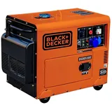 Black & Decker 5000w Diesel-generator - Orange / Black - One Size