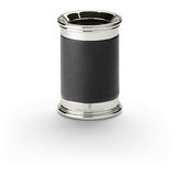 Graf von Faber-Castell 118520 - Stiftehalter Epsom Schwarz, rund, aus platinierten Metallteilen ummantelt mit Leder