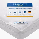 PROCAVE® Matratzenschoner 160x200 cm wasserdicht | Atmungsaktiver Matratzentopper mit Nässeschutz | Inkontinenzunterlage waschbar | Anti-Milben Bettunterlage | Premium Matratzenauflage Made in Germany