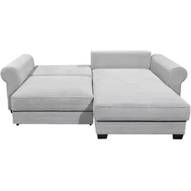 ed exciting design Eckcouch Cord 2-Sitzer Grau