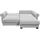 ed exciting design Eckcouch Cord 2-Sitzer Grau