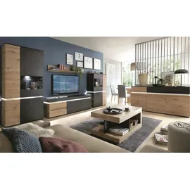 Quartier Vitrine Luci 91 x 40 x 146 cm Grau