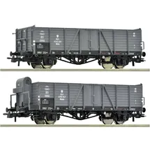 Roco 2-tlg. Set: Offene Güterwagen PKP 6600216 H0