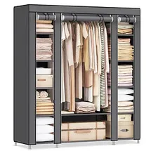 Songmics Kleiderschrank 150 x 175 x 45 cm Grau