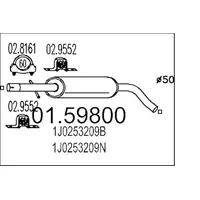Sander MTS Mittelschalldämpfer 01.59800