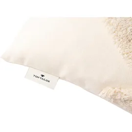 Tom Tailor Dekokissen TOM TAILOR HOME "Fluffy Rhomus", beige (natur, beige, creme, unifarben), B:45cm L:45cm, Baumwolle, Polyester, Dekokissen_Sitzkissen_Kissenhüllen, mit aufgesetzten, fluffigen Rautenmotiv, Kissenhülle ohne Füllung