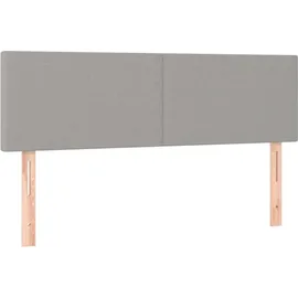vidaXL Boxspringbett 140 x 200 cm LED Hellgrau