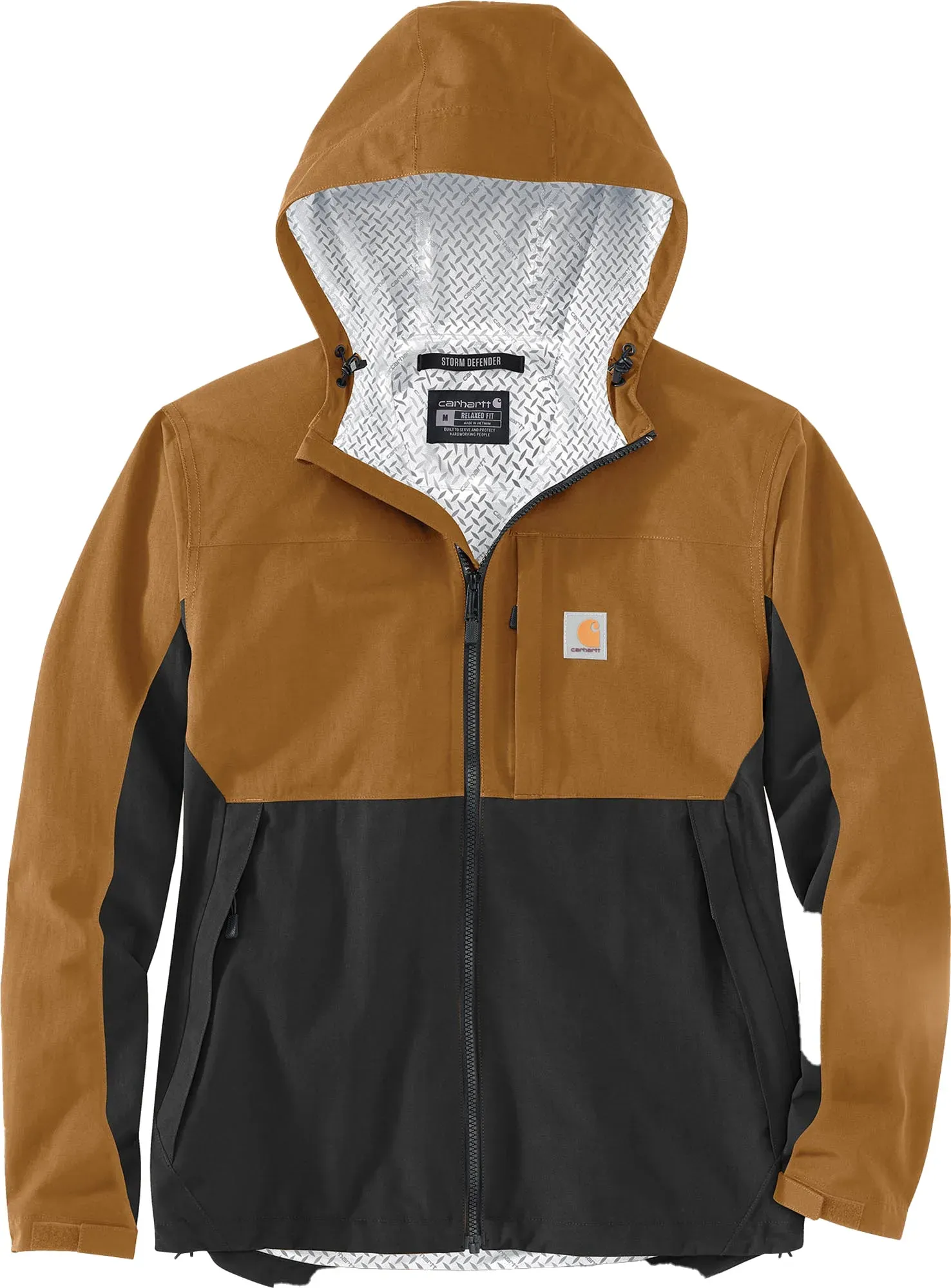 Carhartt Monterey Regenjacke, schwarz-braun, Größe 2XL für Männer