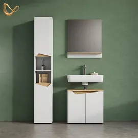 livinity Waschbeckenunterschrank Timavo 60 x 57,5 cm Weiß