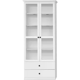 trendteam Vitrine Baxter 81 x 41 x 196 cm Weiß