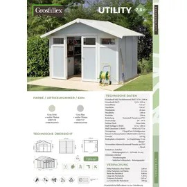 Grosfillex Utility V 7,5 3,15 x 2,39 grüngrau