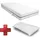 sleezzz 7 Zonen Viskoelastik-Matratze Sleezzz Smart 90 x 200 cm, Höhe 18 cm, Härtegrad H3 mit Air Memoryschaum + CloudComfort Basic Gel-Flocken Kissen 40...
