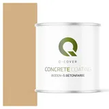 Q-COVER Bodenfarbe Betonfarbe Beige 2,5L Garagenboden Bodenbeschichtung für Innen Kellerfarbe Fußbodenfarbe