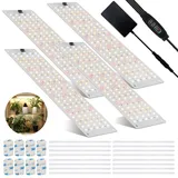 Journeyside LED Pflanzenlampe 4PCS, 540 LEDs Vollspektrum Pflanzenleuchte, Pflanzenlicht Wachsen Licht mit 3/9/12H Zeitschaltuhr 10 Arten von Helligkeit für Setzlinge, Sukkulenten, Gemüse