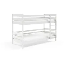 masseno Etagenbett SIMBA 80 x 160 cm Kiefer massiv weiß