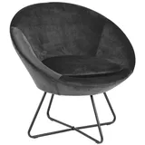 ebuy24 Relaxsessel Cenna Sessel dunkelgrau, Metall schwarz. (1-St) grau